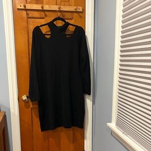 City Chic Black Long Sleeve Dress